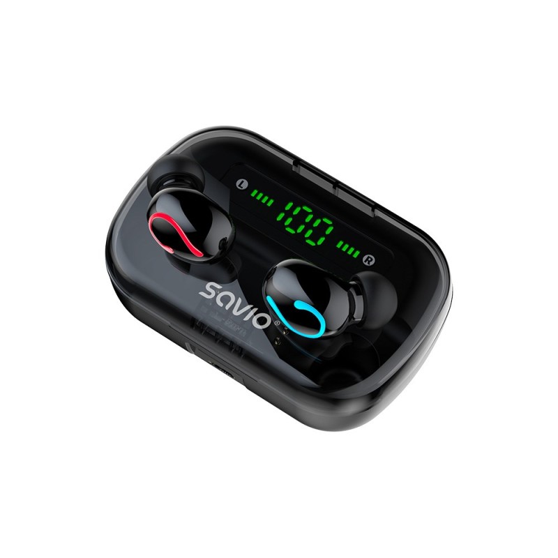 Savio TWS-06 Bluetooth 5.0 + EDR headphones/headset In-ear Black Savio TWS-06 Bluetooth 5.0 + EDR headphones/headset In-ear Black