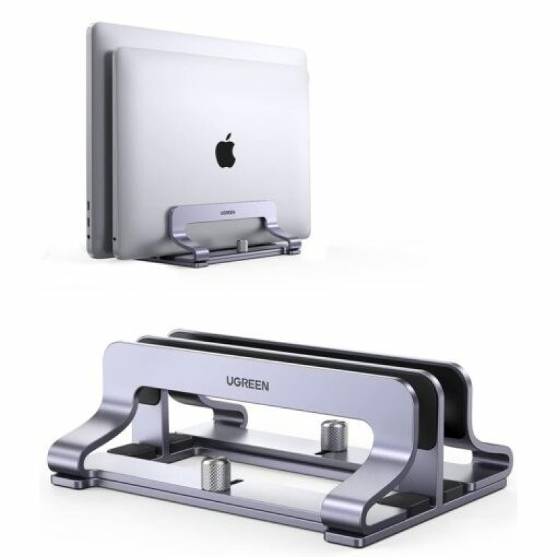 Ugreen Vertical stand for 2 devices Ugreen LP258 aluminium for laptop tablet - silver Ugreen Vertical stand for 2 devices Ugreen LP258 aluminium for laptop tablet - silver