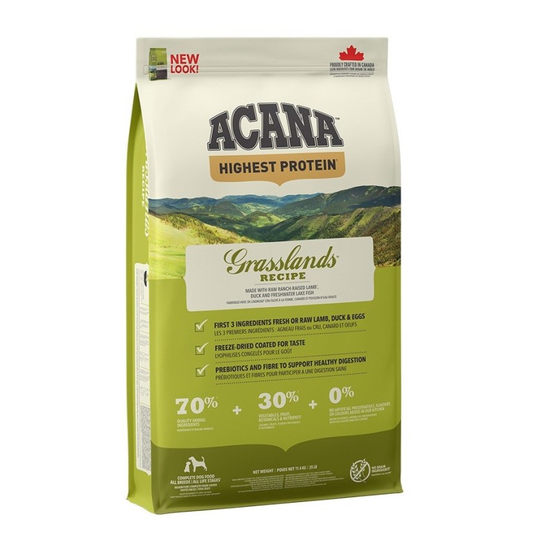 ACANA Highest protein Grasslands Dog - dry dog food - 11,4kg ACANA Highest protein Grasslands Dog - dry dog food - 11,4kg