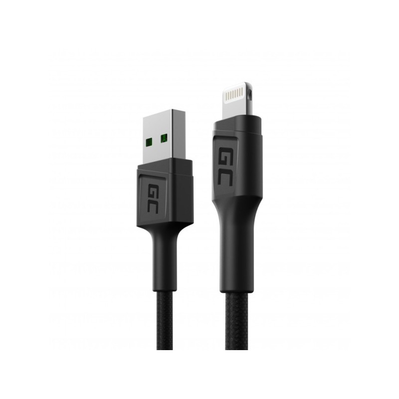 Green Cell KABGC24 lightning cable 0.3 m Black Green Cell KABGC24 lightning cable 0.3 m Black