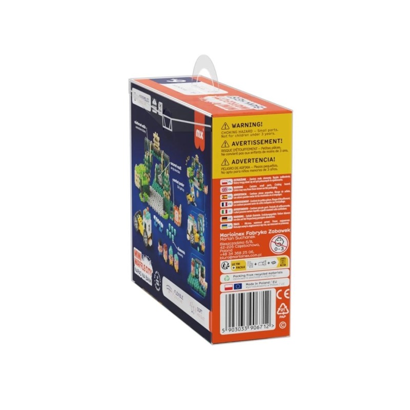 MARIOINEX Mini Waffle City Bank Robbery Building Blocks, 148 pieces