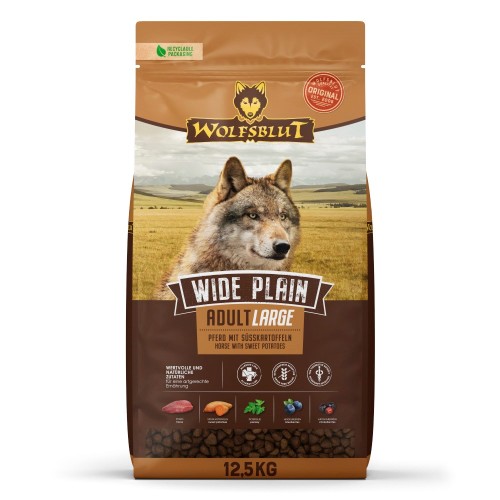 WOLFSBLUT Wide Plain Large Breed Horse with sweet potatoes - dry dog food - 12,5kg