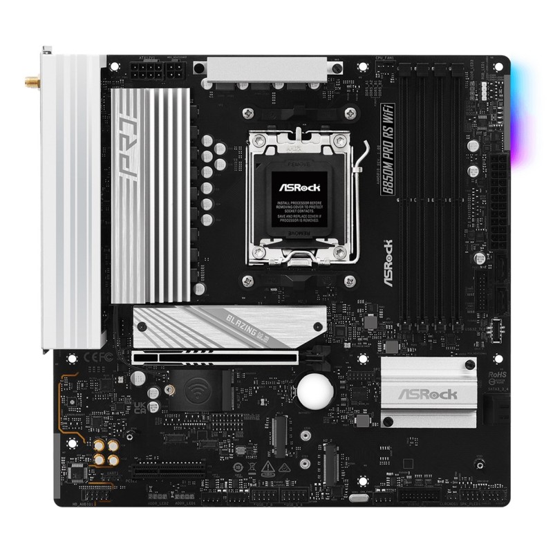 Asrock B850M Pro RS WiFi AMD B850 Socket AM5 micro ATX Asrock B850M Pro RS WiFi AMD B850 Socket AM5 micro ATX