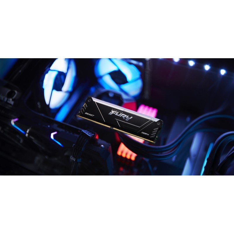 Kingston Technology FURY 32GB 3600MT/s DDR4 CL18 DIMM (Kit of 2) Beast RGB Kingston Technology FURY 32GB 3600MT/s DDR4 CL18 DIMM (Kit of 2) Beast RGB