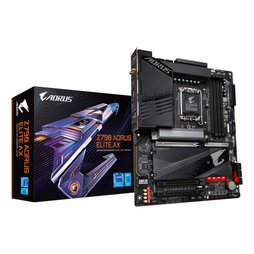 GIGABYTE Z790 AORUS ELITE AX Motherboard - Supports Intel Core 14th CPUs, 16*+2+１ Phases Digital VRM, up to 7600MHz DDR5 (OC), 4xPCIe 4.0 M.2, Wi-Fi 6E, 2.5GbE LAN, USB 3.2 Gen 2x2