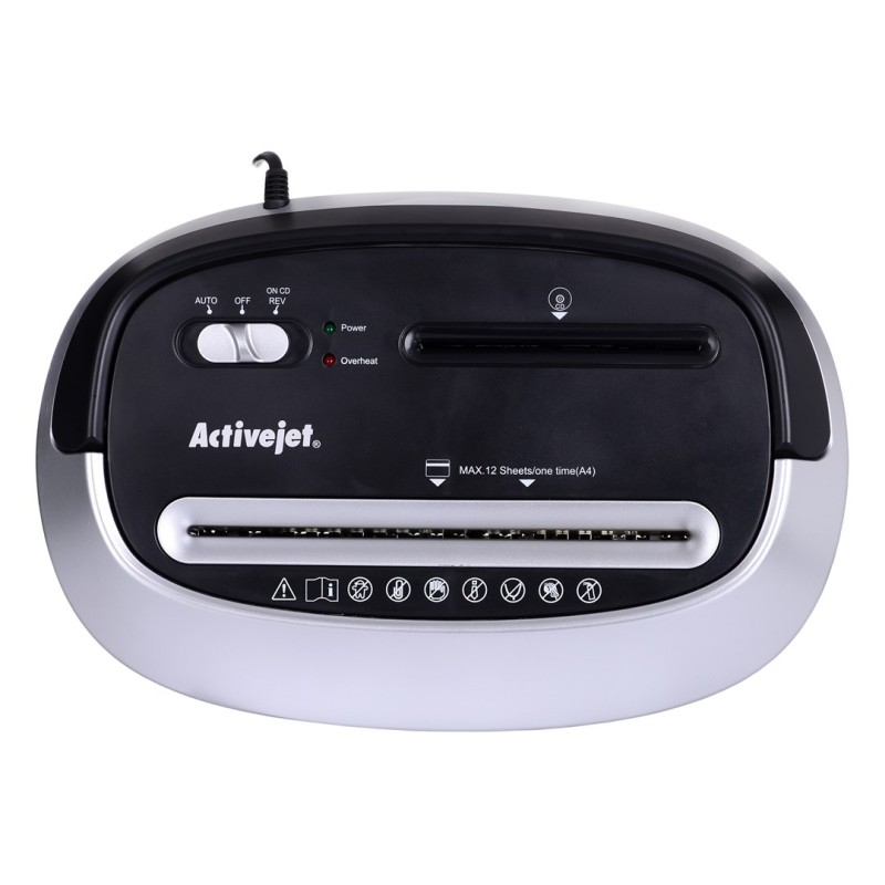 Activejet ASH-1201D Shredder for documents, black, silver. Activejet ASH-1201D Shredder for documents, black, silver.