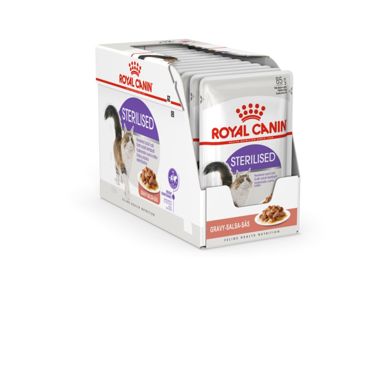 ROYAL CANIN FHN Sterilised in sauce - wet food for adult cats - 12x85g ROYAL CANIN FHN Sterilised in sauce - wet food for adult cats - 12x85g