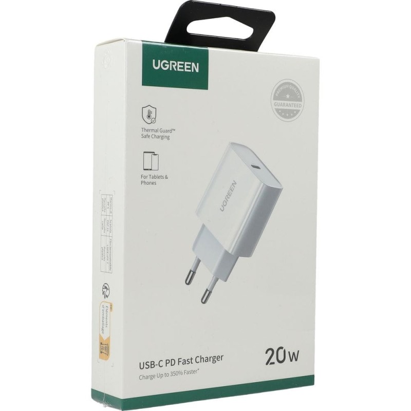 Ugreen USB Power Delivery 3.0 Quick Charge 4.0+ 20W 3A mains charger (white) Ugreen USB Power Delivery 3.0 Quick Charge 4.0+ 20W 3A mains charger (white)