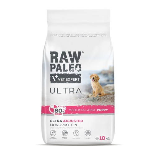 RAW PALEO Ultra Pork Medium & Large Puppy - dry dog food - 10kg