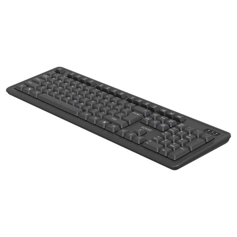 Savio KB-03 keyboard Mouse included Home/Office USB QWERTY US English Black