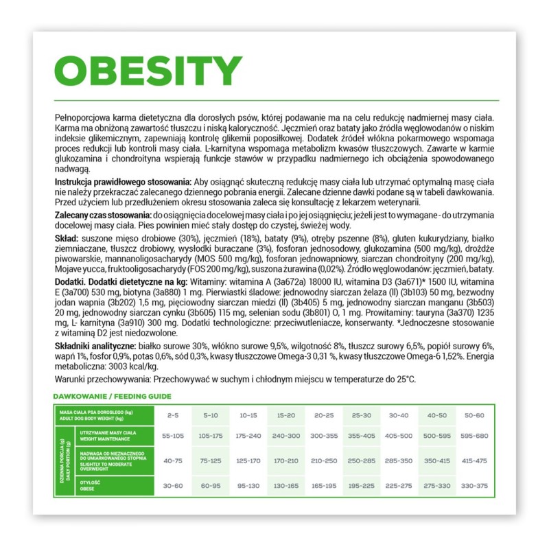 VET EXPERT Veterinary Diet Obesity Dog - dry dog food - 2 kg VET EXPERT Veterinary Diet Obesity Dog - dry dog food - 2 kg