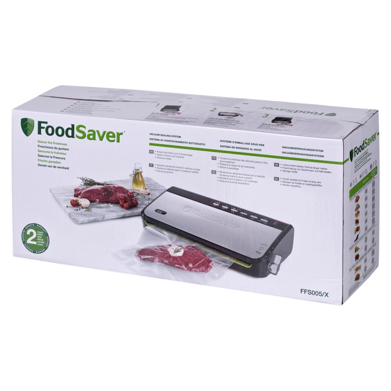 FoodSaver FFS005X vacuum sealer 0.5 mbar Black, Stainless steel FoodSaver FFS005X vacuum sealer 0.5 mbar Black, Stainless steel