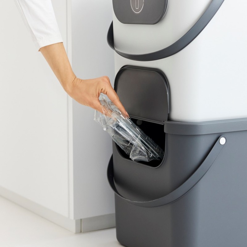 ROTHO Albula Anthracite - waste sorting container - 40l ROTHO Albula Anthracite - waste sorting container - 40l