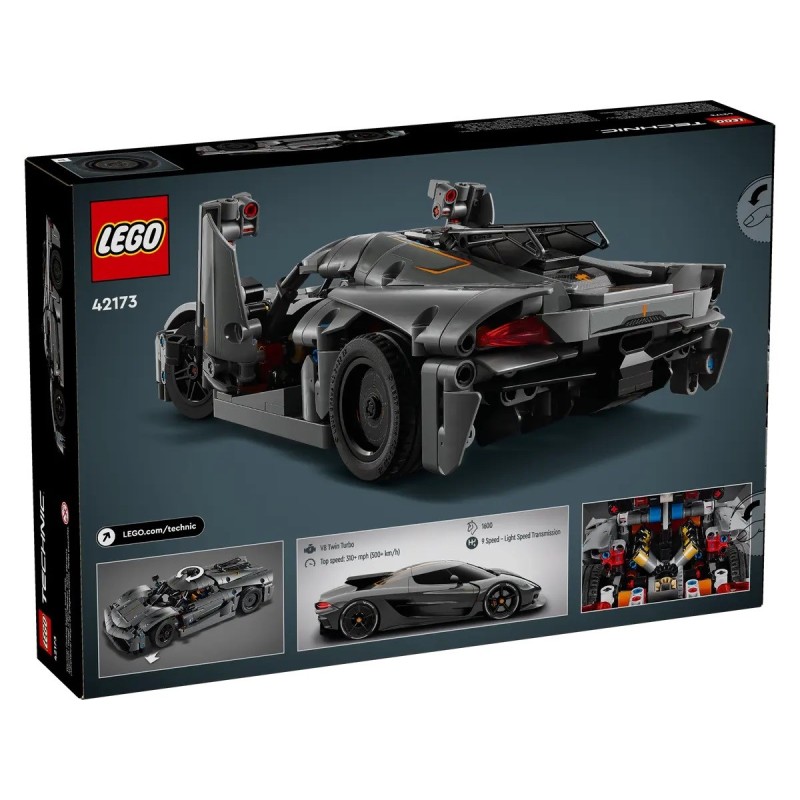 LEGO TECHNIC 42173 Koenigsegg Jesko Absolute Grey Hypercar LEGO TECHNIC 42173 Koenigsegg Jesko Absolute Grey Hypercar