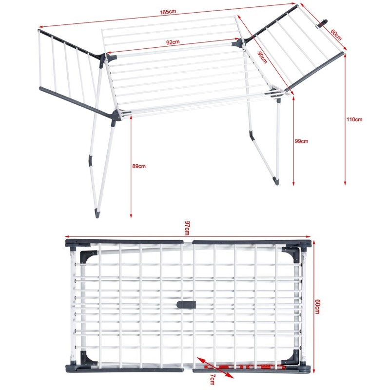PROMIS MILANO clothes dryer, extendable, additional 4 wings PROMIS MILANO clothes dryer, extendable, additional 4 wings