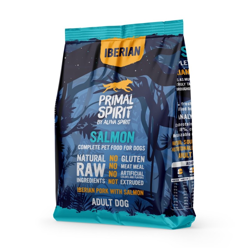 PRIMAL SPIRIT Iberian 70% Salmon – semi-moist dog food – 1 kg PRIMAL SPIRIT Iberian 70% Salmon – semi-moist dog food – 1 kg