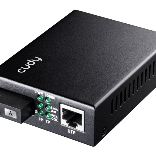 Cudy MC100GSB-60A network media converter 1000 Mbit/s Multi-mode, Single-mode Black