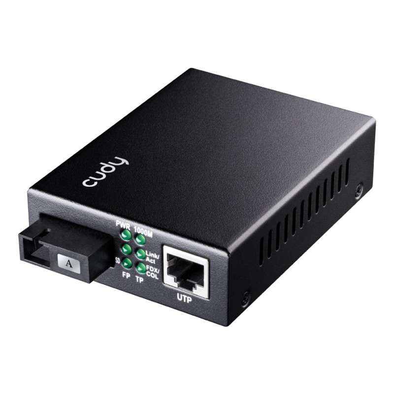 Cudy MC100GSB-60A network media converter 1000 Mbit/s Multi-mode, Single-mode Black