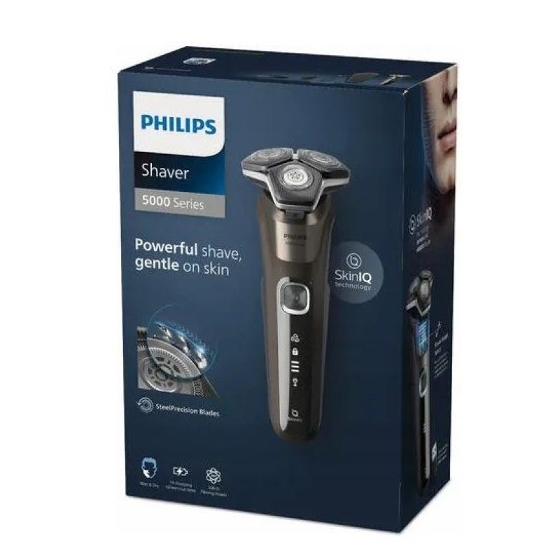 Men's electric shaver, brown + case, Philips 5000 series S5886/38