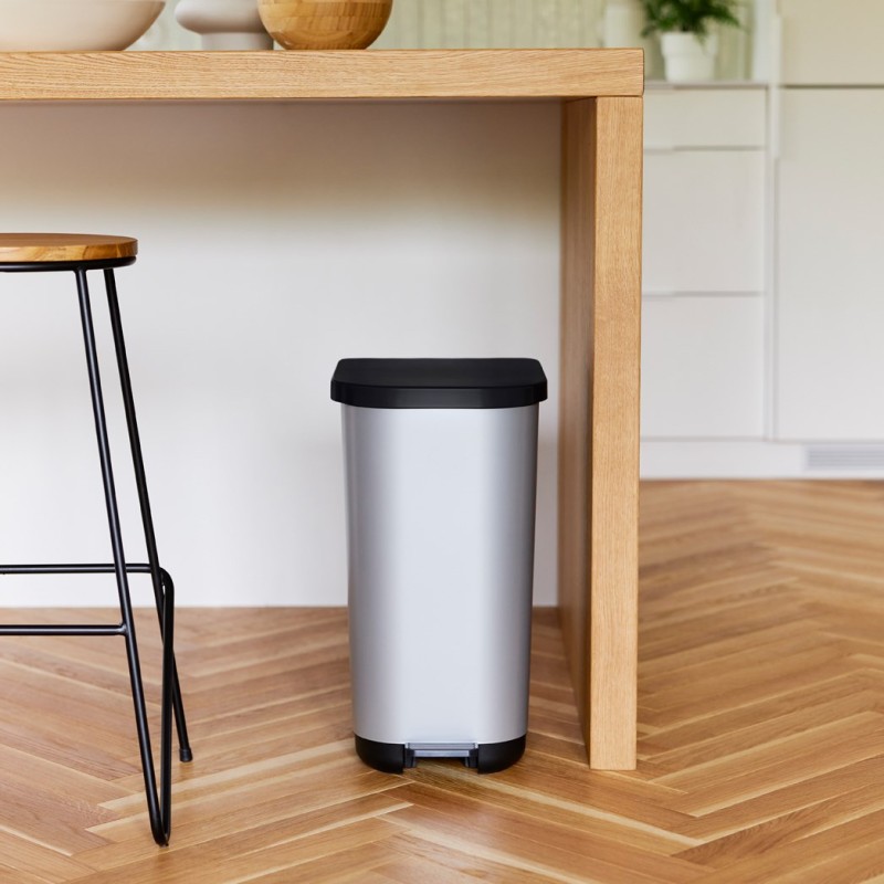 ROTHO Ribo Silver - pedal bin – 35l ROTHO Ribo Silver - pedal bin – 35l