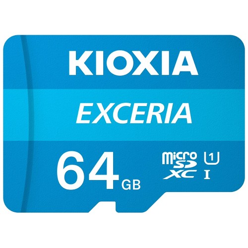 Kioxia Exceria memory card 64 GB MicroSDXC Class 10 UHS-I Kioxia Exceria memory card 64 GB MicroSDXC Class 10 UHS-I