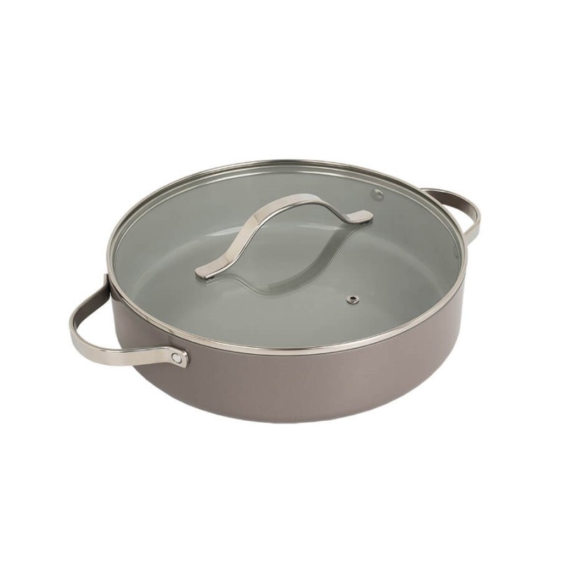Casserole shallow with lid MAESTRO MR-4009 (MR-4009-28S) 28 cm 3.9 l Grey Casserole shallow with lid MAESTRO MR-4009 (MR-4009-28S) 28 cm 3.9 l Grey