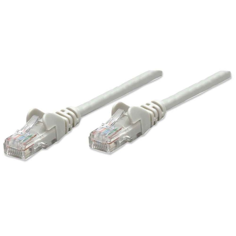 Intellinet Network Patch Cable, Cat6, 0.5m, Grey, CCA, U/UTP, PVC, RJ45, Gold Plated Contacts, Snagless, Booted, Lifetime Warranty, Polybag