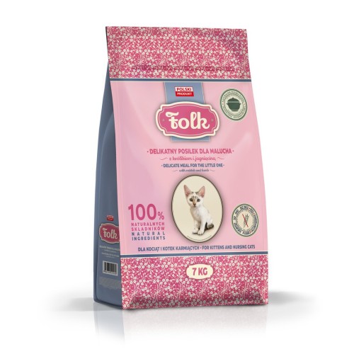 FOLK Gentle meal for kittens with rabbit and lamb - dry cat food - 7kg FOLK Gentle meal for kittens with rabbit and lamb - dry cat food - 7kg