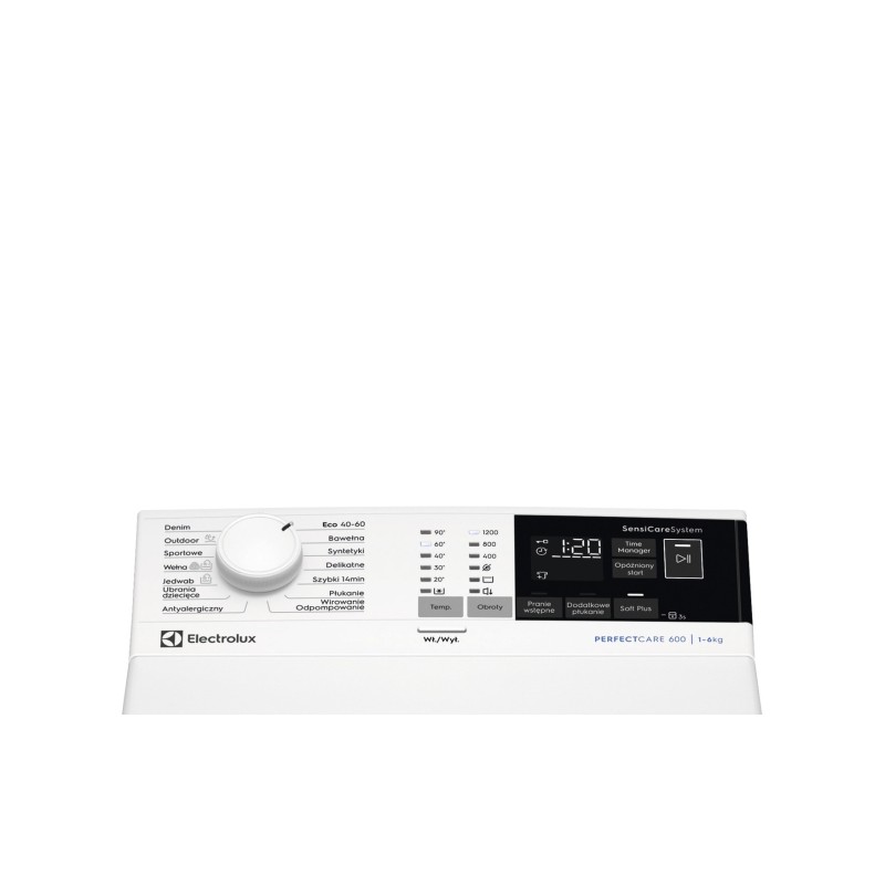ELECTROLUX EW6TN24262P PerfectCare 600 Top-loaded Washing Machine 6 kg White ELECTROLUX EW6TN24262P PerfectCare 600 Top-loaded Washing Machine 6 kg White