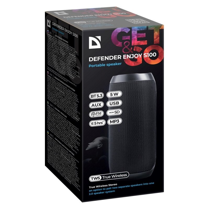 BLUETOOTH SPEAKER DEFENDER S100 5W BLUETOOTH SPEAKER DEFENDER S100 5W