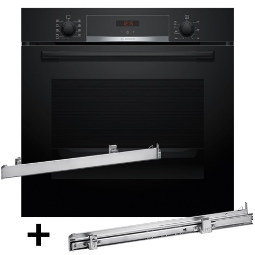 BOSCH HBA514BB3 oven + BOSCH HEZ538000 single-level telescopic runners BOSCH HBA514BB3 oven + BOSCH HEZ538000 single-level telescopic runners