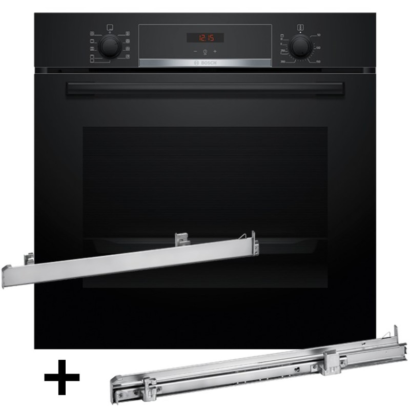 BOSCH HBA514BB3 oven + BOSCH HEZ538000 single-level telescopic runners BOSCH HBA514BB3 oven + BOSCH HEZ538000 single-level telescopic runners