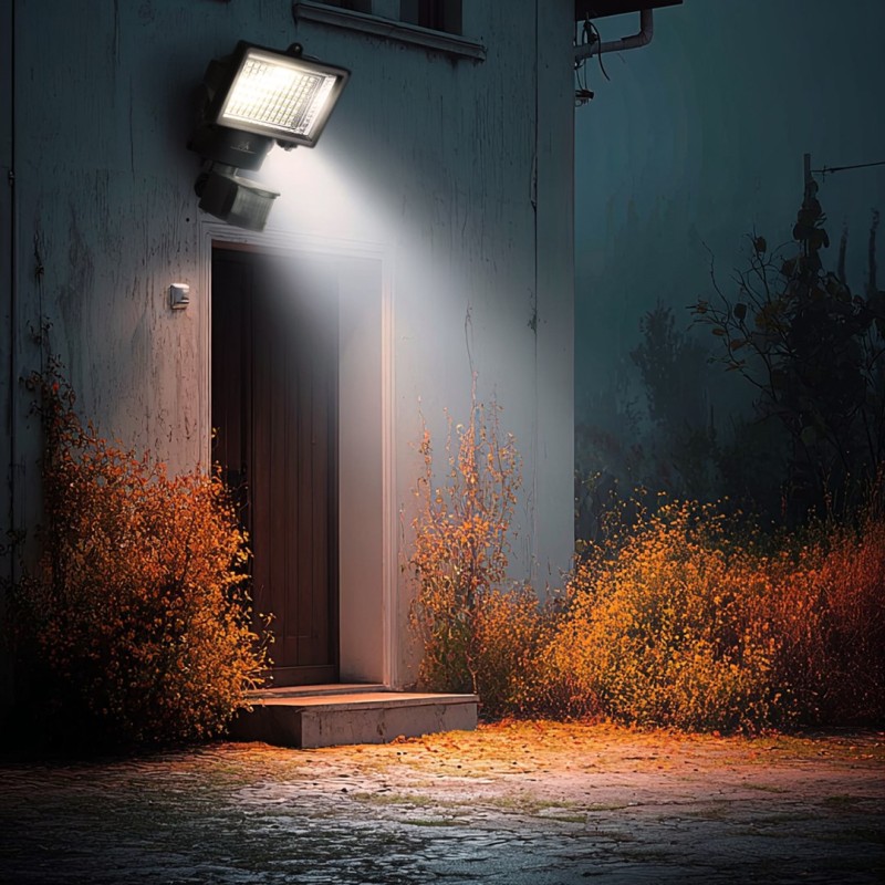 Maclean MCE442 Solar Lamp LED Spotlight Motion Sensor Floodlight Wall Mount Light Twilight IP44 6W 6000K