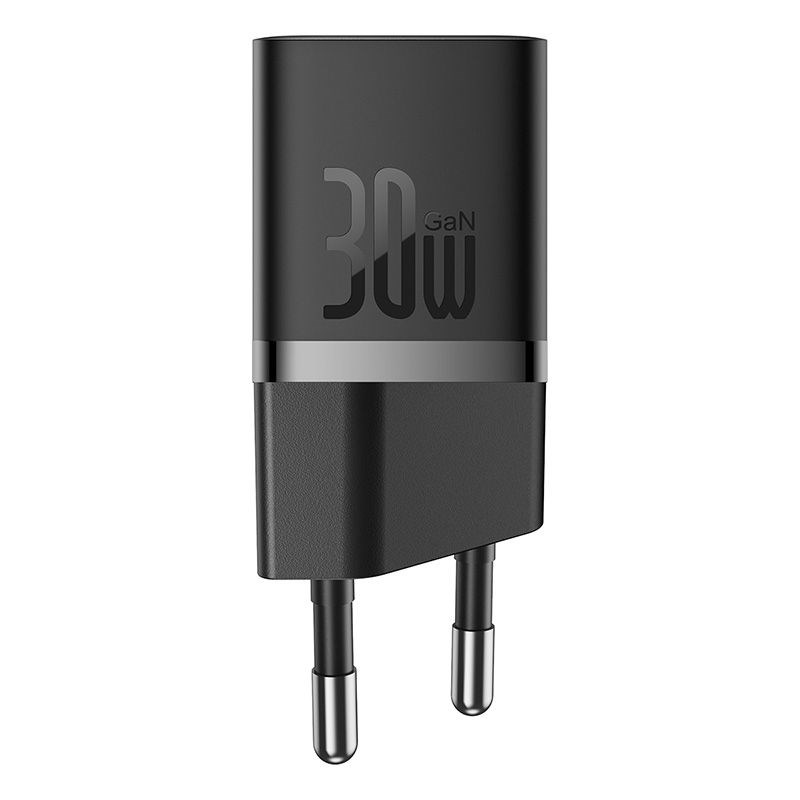 Baseus P10110902113-01 USB-C GaN5 mini 30W mains charger Black Baseus P10110902113-01 USB-C GaN5 mini 30W mains charger Black