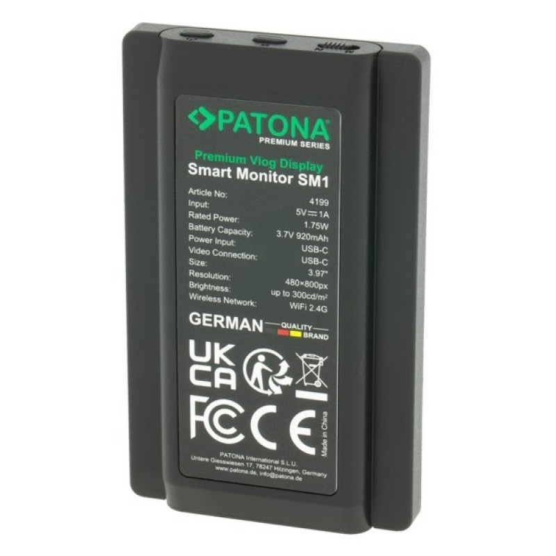 PATONA 4199 camera monitor 10.1 cm (3.97