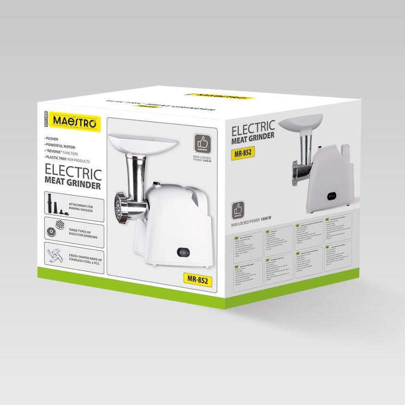 MAESTRO MR-852 Meat Grinder 1000 W White