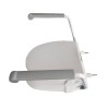 Raising toilet seat with handrails