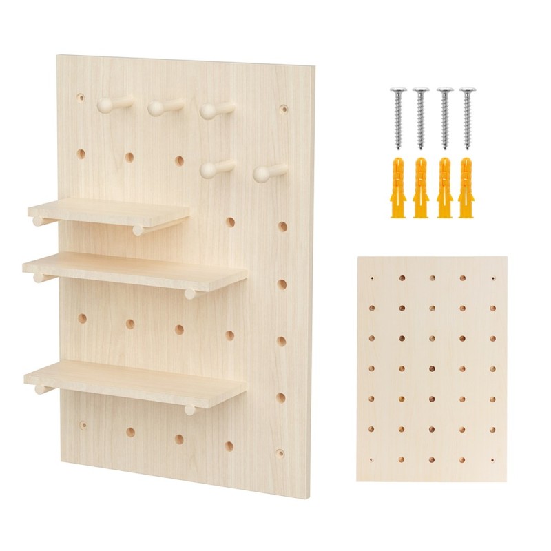Maclean wooden board organizer, light wood color, 40x60 cm, max. 20 kg, MC-130 WD