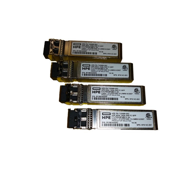 HPE MSA 16Gb Short Wave Fibre Channel SFP+ 4-pack Transceiver HPE MSA 16Gb Short Wave Fibre Channel SFP+ 4-pack Transceiver