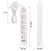 Maclean power strip, 5 socket extension + 3xUSB, 110-240V AC 50/60Hz, 2.1A max 2500W, 1.5m, white, MCE395 W Maclean power strip, 5 socket extension + 3xUSB, 110-240V AC 50/60Hz, 2.1A max 2500W, 1.5m, white, MCE395 W