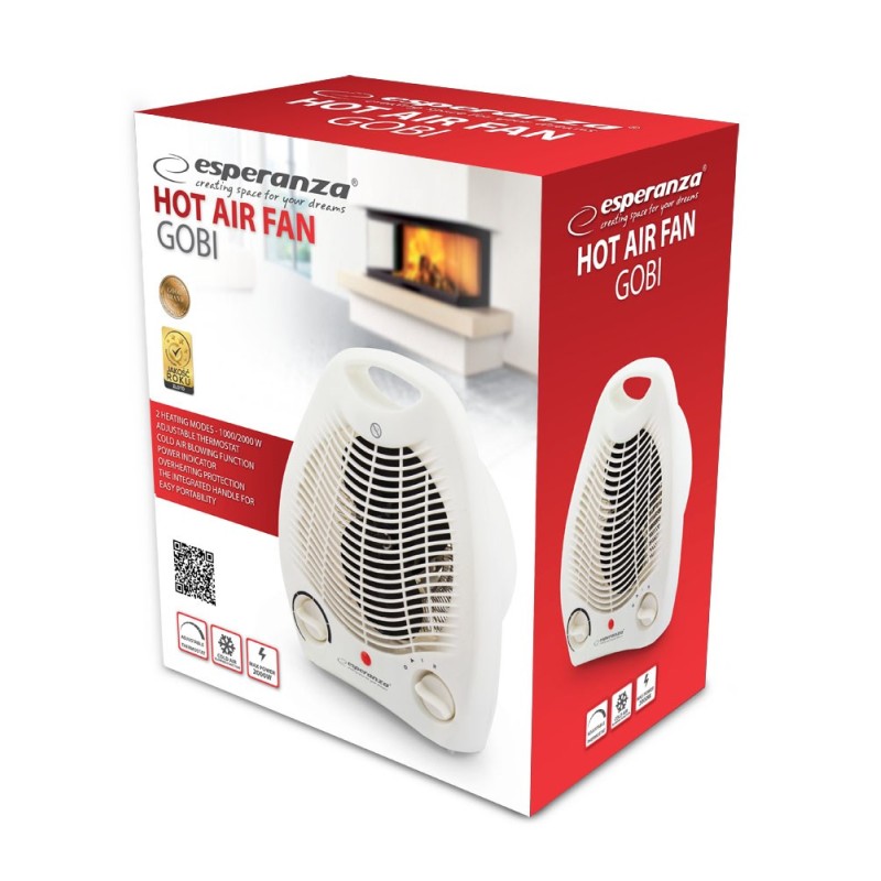 Esperanza EHH011 electric space heater Indoor White 1000/2000 W