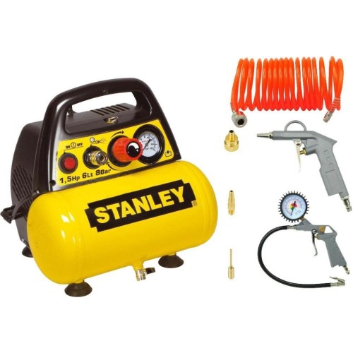 OIL-FREE COMPRESSOR 6L+PNEUMATIC KIT STANLEY OIL-FREE COMPRESSOR 6L+PNEUMATIC KIT STANLEY