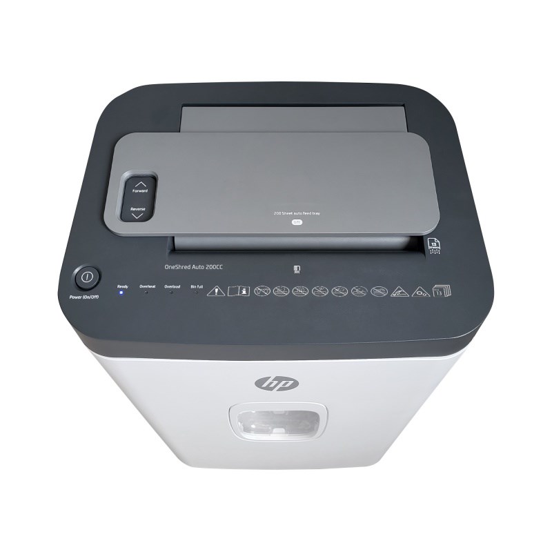 HP ONESHRED Auto 200CC white-gray shredder HP ONESHRED Auto 200CC white-gray shredder