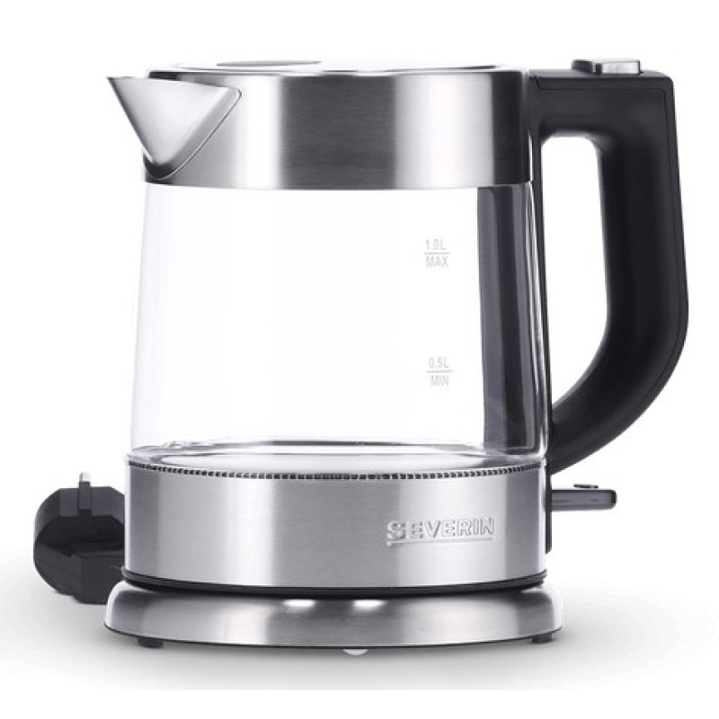 Severin WK 3468 electric kettle 1 L 2200 W Black, Stainless steel, Transparent Severin WK 3468 electric kettle 1 L 2200 W Black, Stainless steel, Transparent
