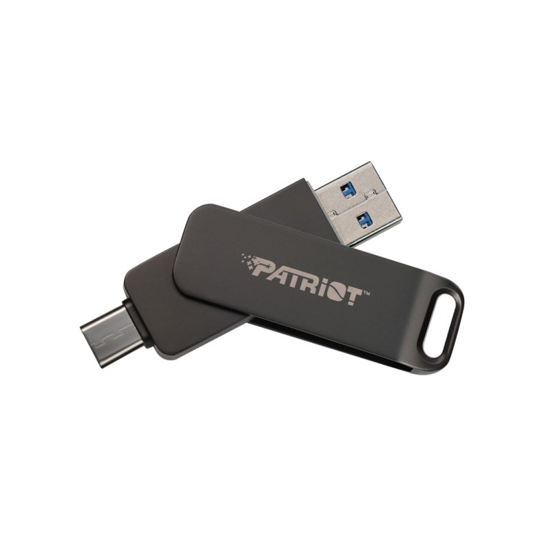 Flashdrive PATRIOT Rage R550 128GB 100 MB/S USB A+C Swivel Design (PE128GR550DSAD) Black Flashdrive PATRIOT Rage R550 128GB 100 MB/S USB A+C Swivel Design (PE128GR550DSAD) Black