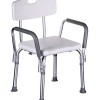 Shower chair with backrest and armrests