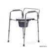 Height-adjustable folding toilet chair