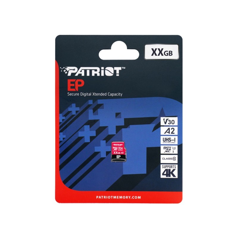 Patriot Memory EP A2 memory card 256 GB MicroSDXC V30 U3 Class 10 (PEF256GEP32MCX) Patriot Memory EP A2 memory card 256 GB MicroSDXC V30 U3 Class 10 (PEF256GEP32MCX)