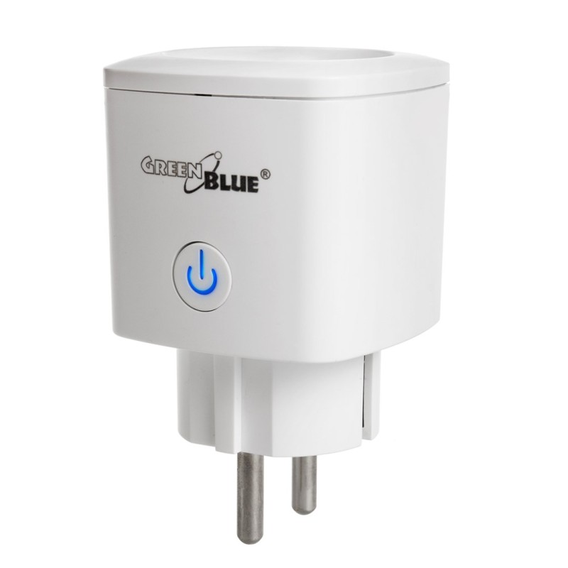GreenBlue WiFi remote controlled socket, Android/iOS/Alexa/Google Home, energy cons. Energy, timer, max 3680W, type F, GB720 F GreenBlue WiFi remote controlled socket, Android/iOS/Alexa/Google Home, energy cons. Energy, timer, max 3680W, type F, GB720 F