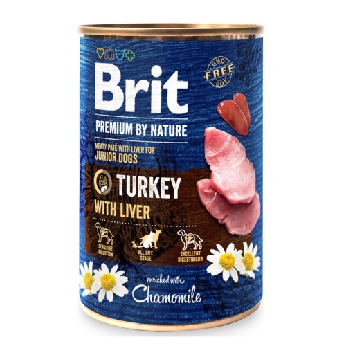 BRIT Premium by nature Junior Turkey with Liver - wet dog food - 400g BRIT Premium by nature Junior Turkey with Liver - wet dog food - 400g